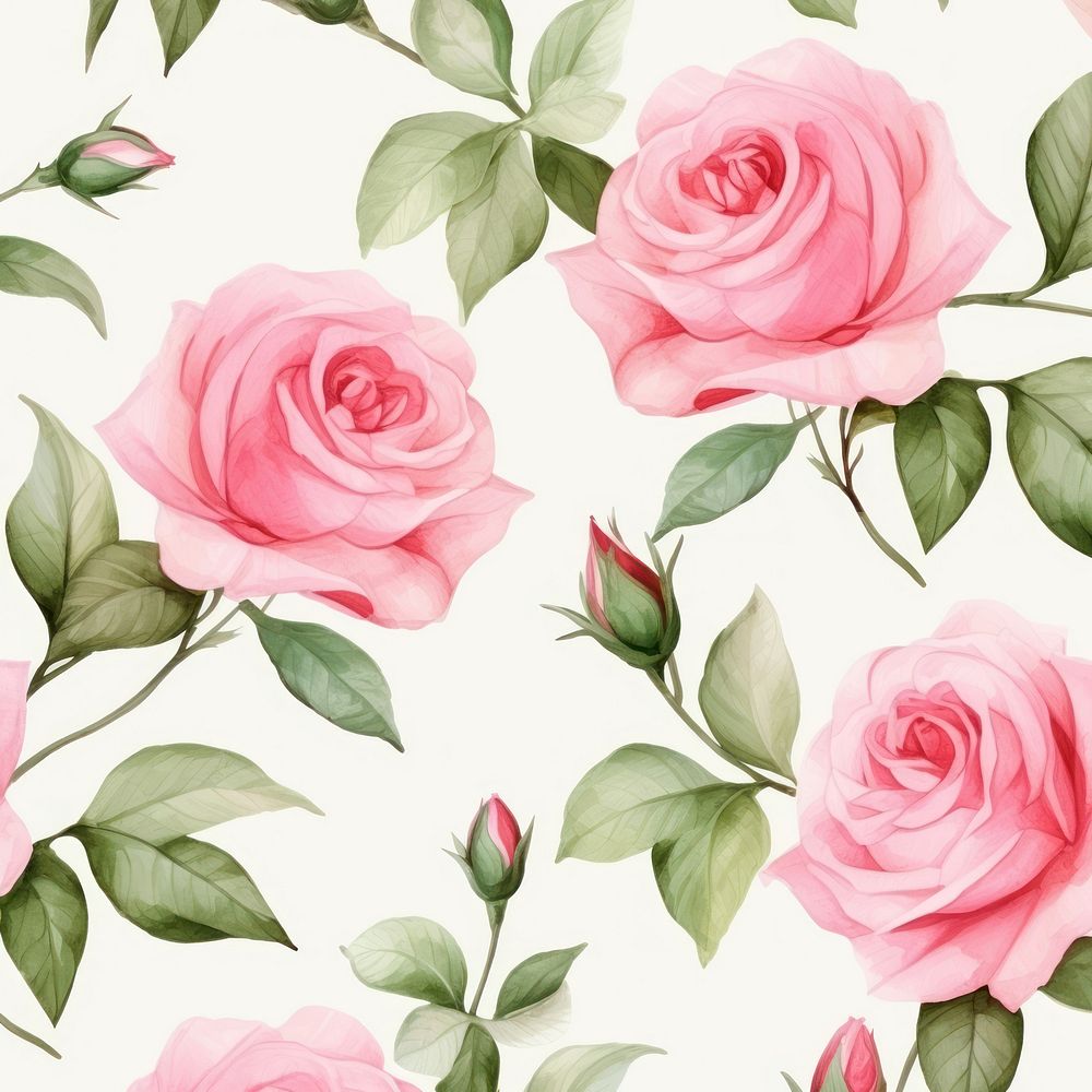 Pink rose pattern flower backgrounds. AI generated Image by rawpixel.
