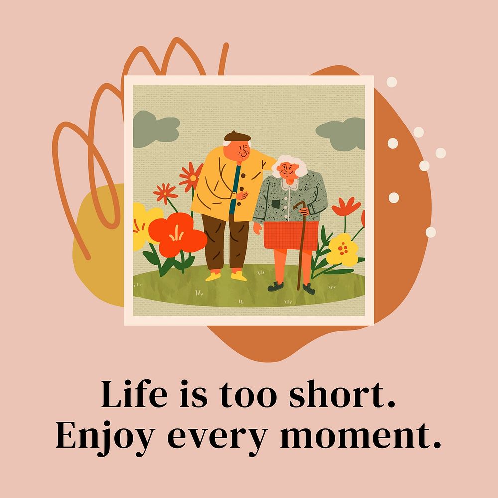Quote about life  Instagram post template