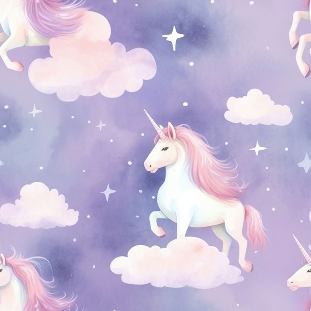 Watercolor unicorn icon backgrounds pattern animal. AI generated Image by rawpixel.