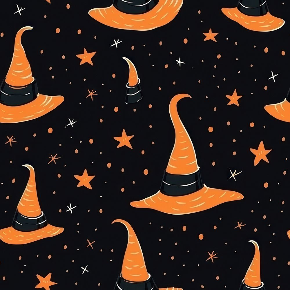 Magic witch hat pattern constellation backgrounds. AI generated Image by rawpixel.