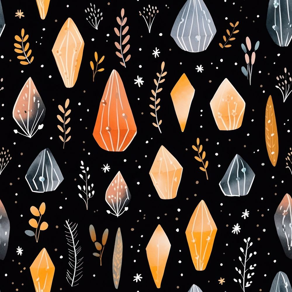 Magic crystal pattern art backgrounds. AI generated Image by rawpixel.