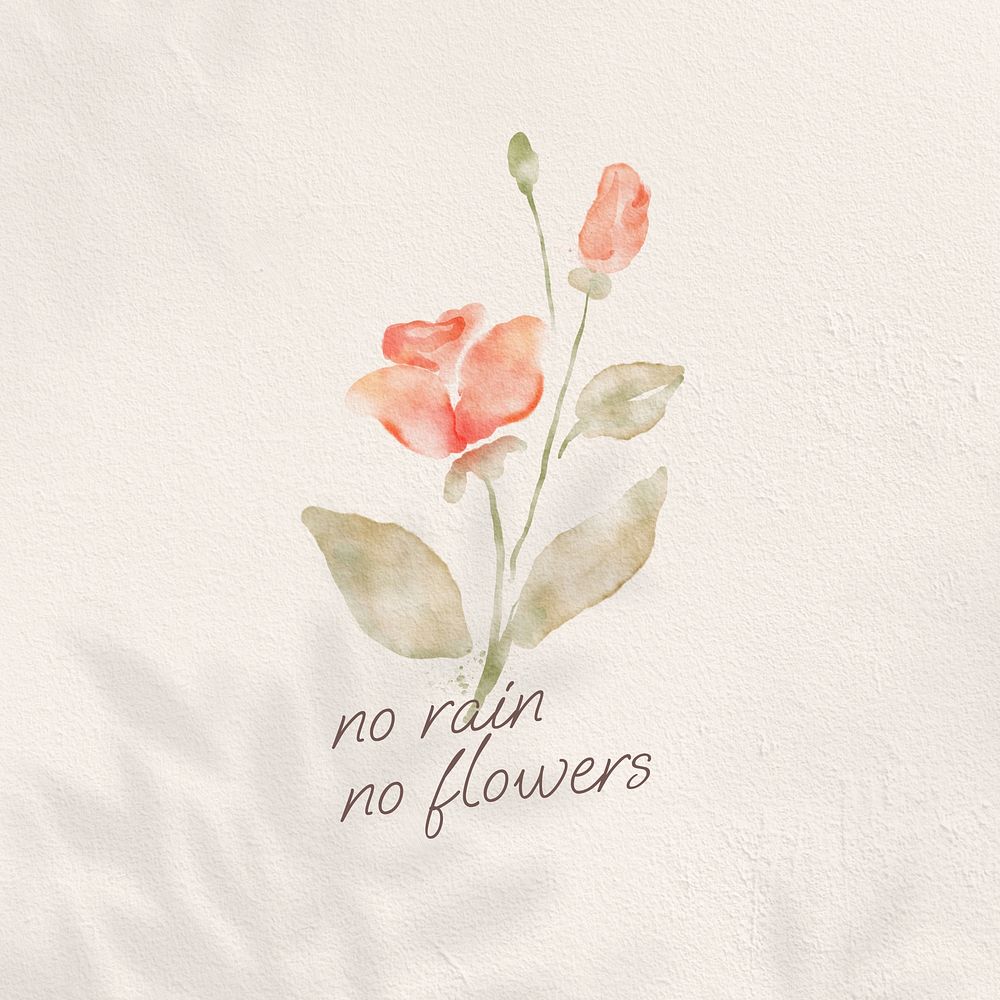 Floral quote  Instagram post template