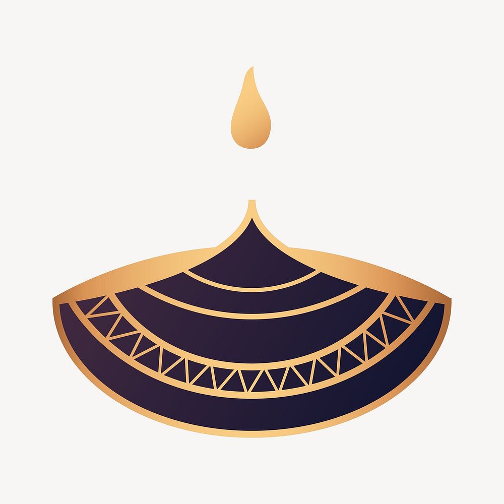Lit candle, Diwali festival element vector
