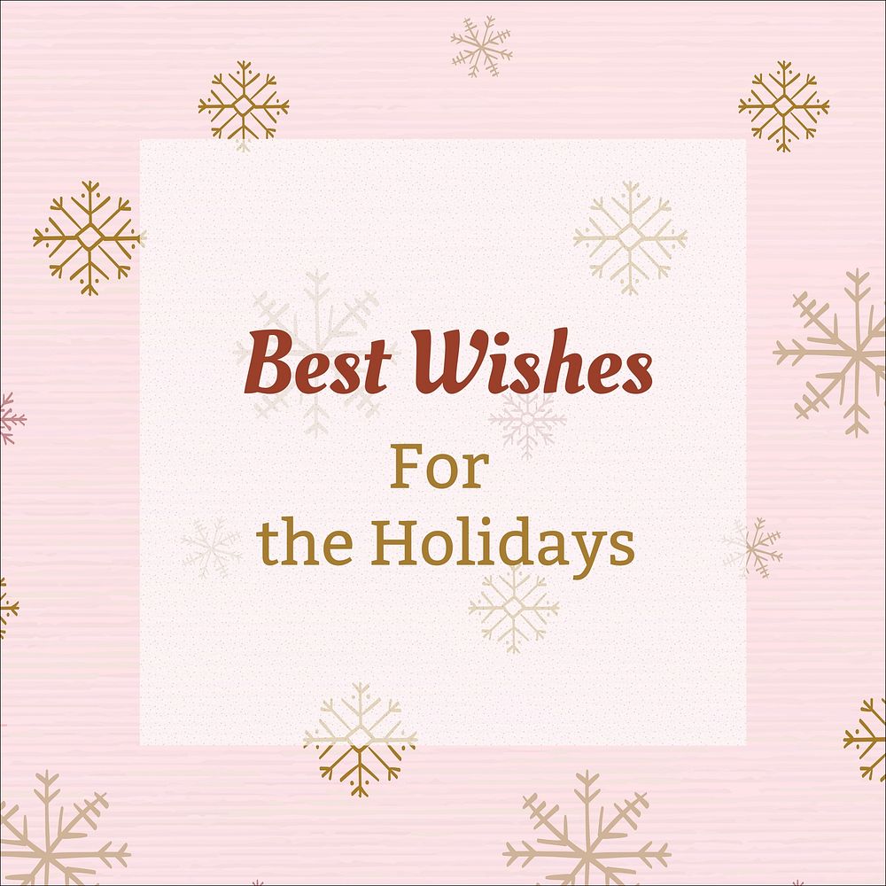 Holiday greetings  Instagram post template