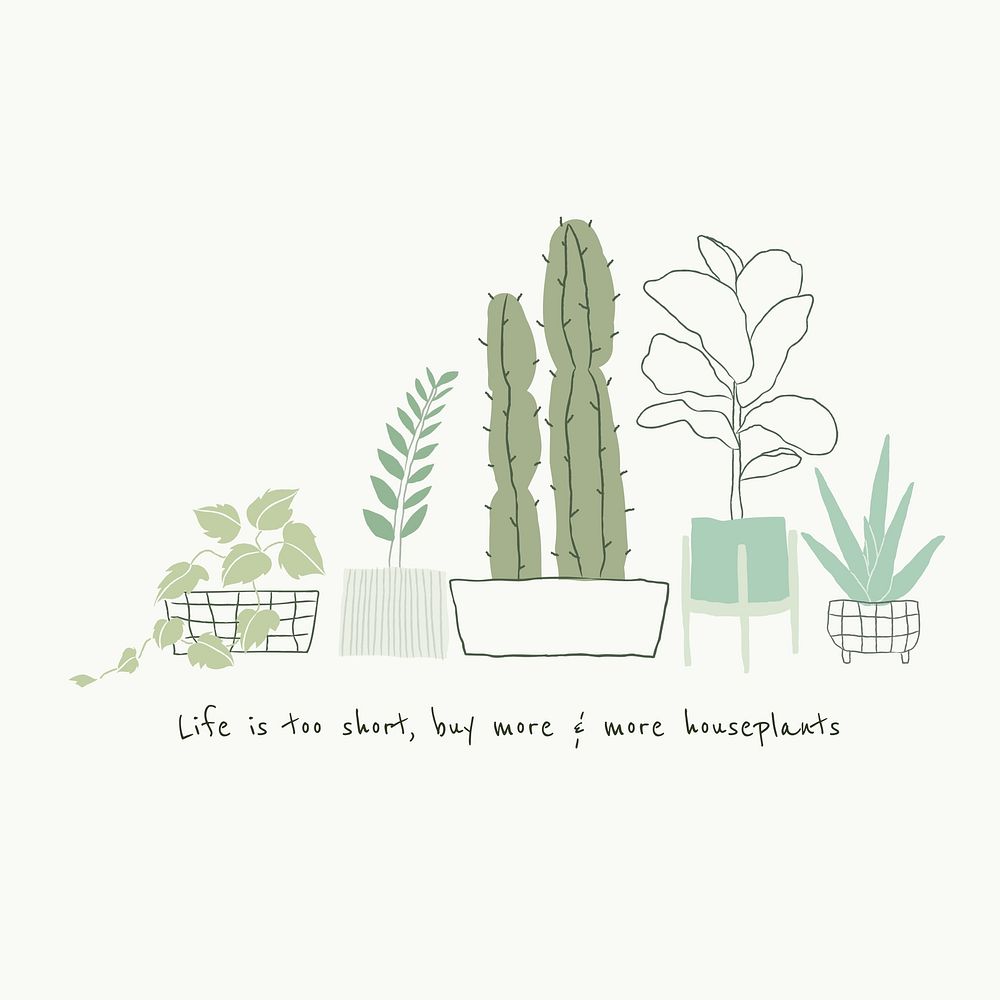 Plant quote  Instagram post template