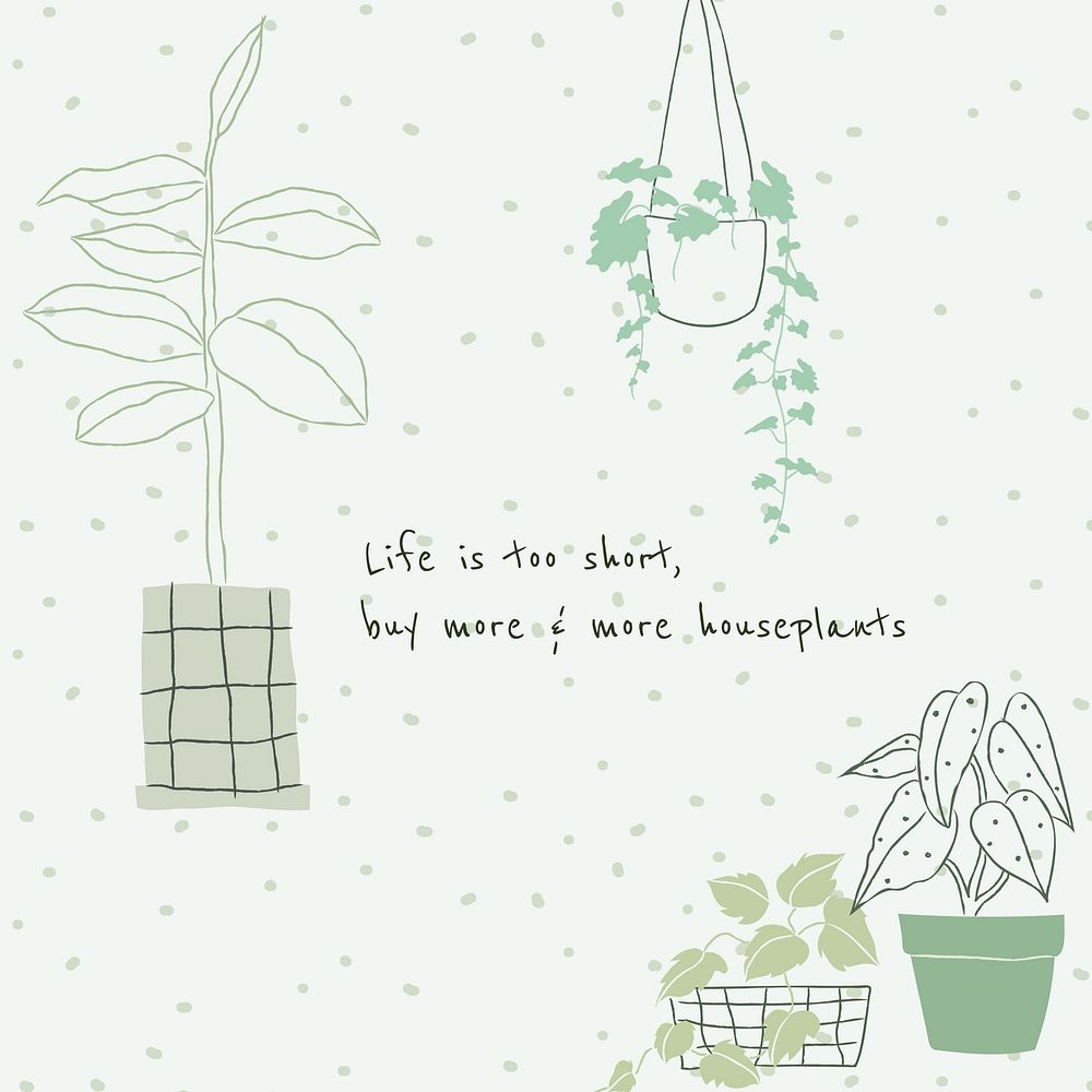 Plant quote Instagram post template Free Photo rawpixel