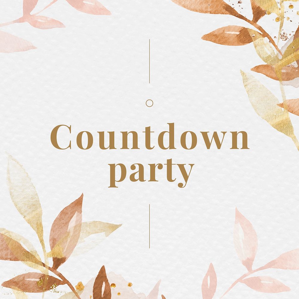 New year countdown party Instagram post template