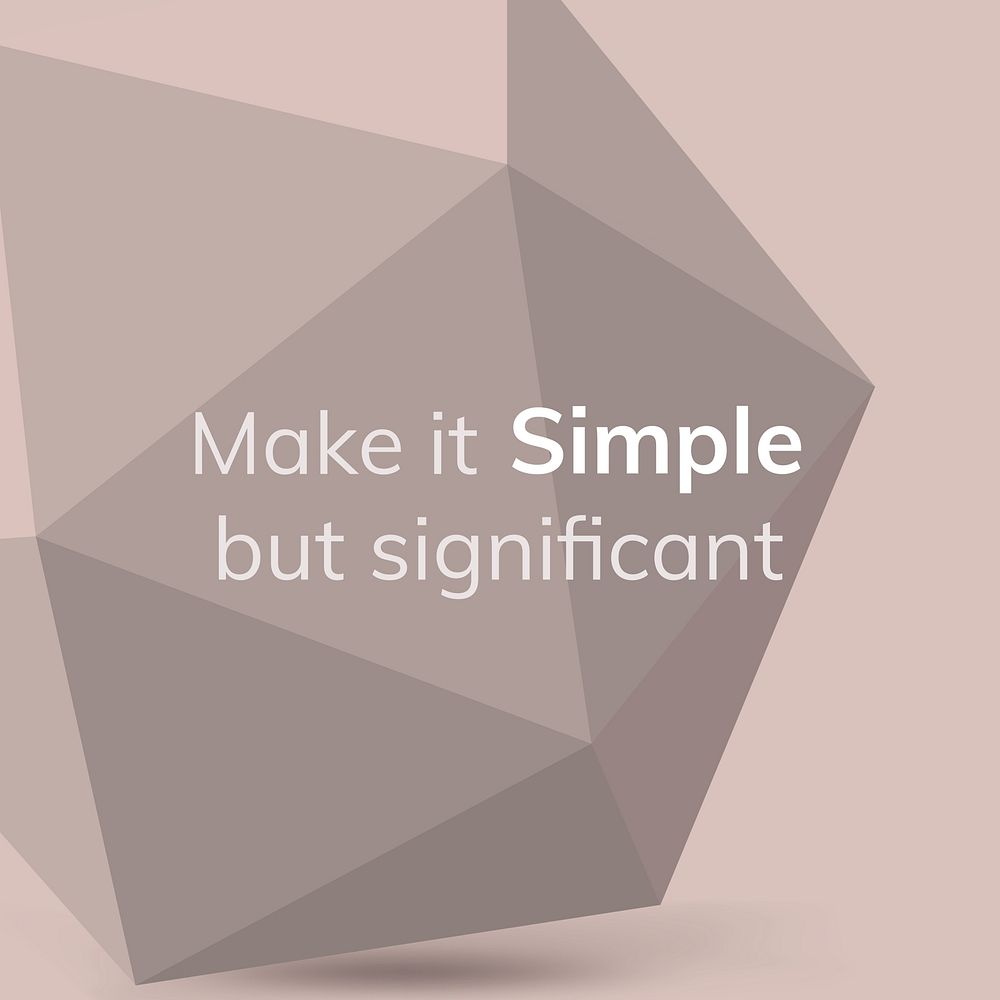 Quote, geometric design Instagram post template