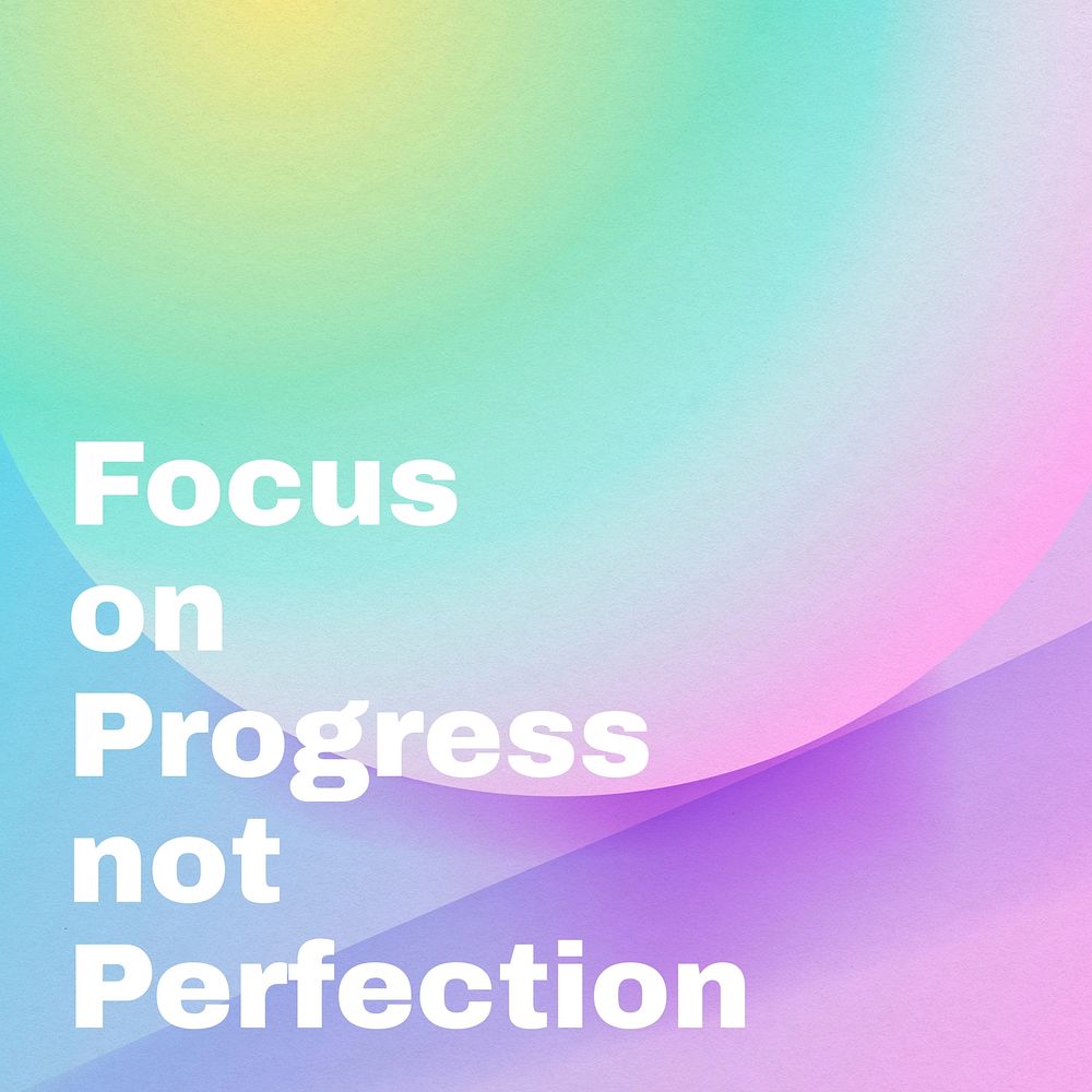 Progress quote, geometric design Instagram post template