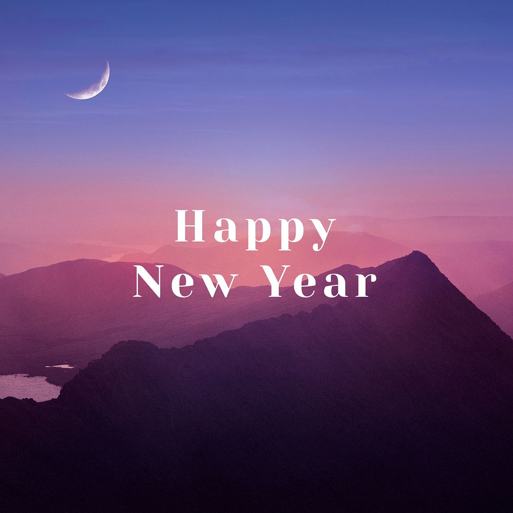 Aesthetic new year quote Instagram post template
