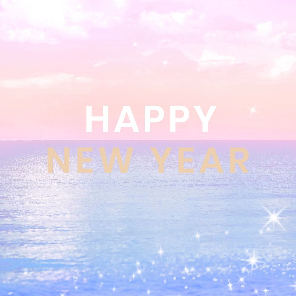 Aesthetic new year Instagram post template