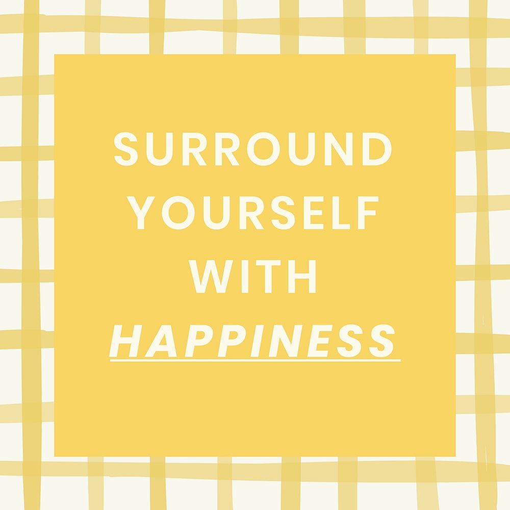 Happiness quote  Instagram post template
