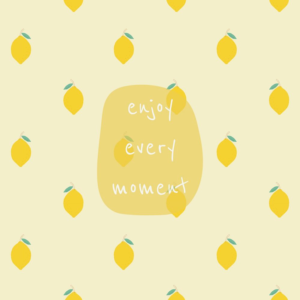 Lemon pattern  Instagram post template