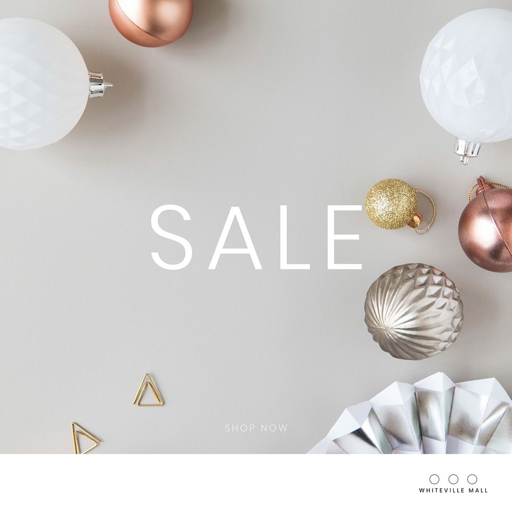 Festive sale, Christmas bauble design Instagram post template