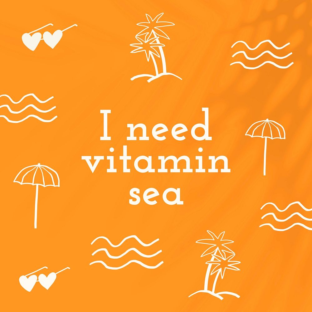 Vitamin sea  Instagram post template