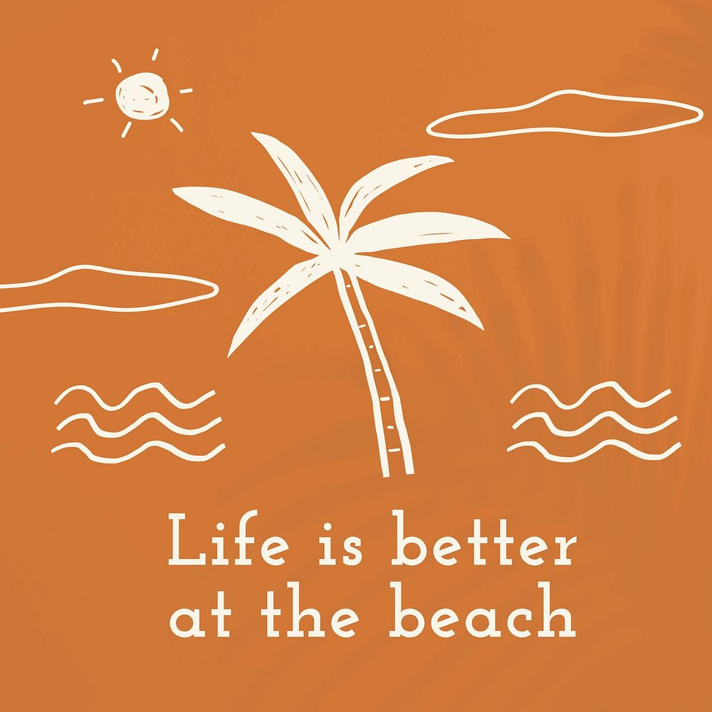 Summer beach  Instagram post template