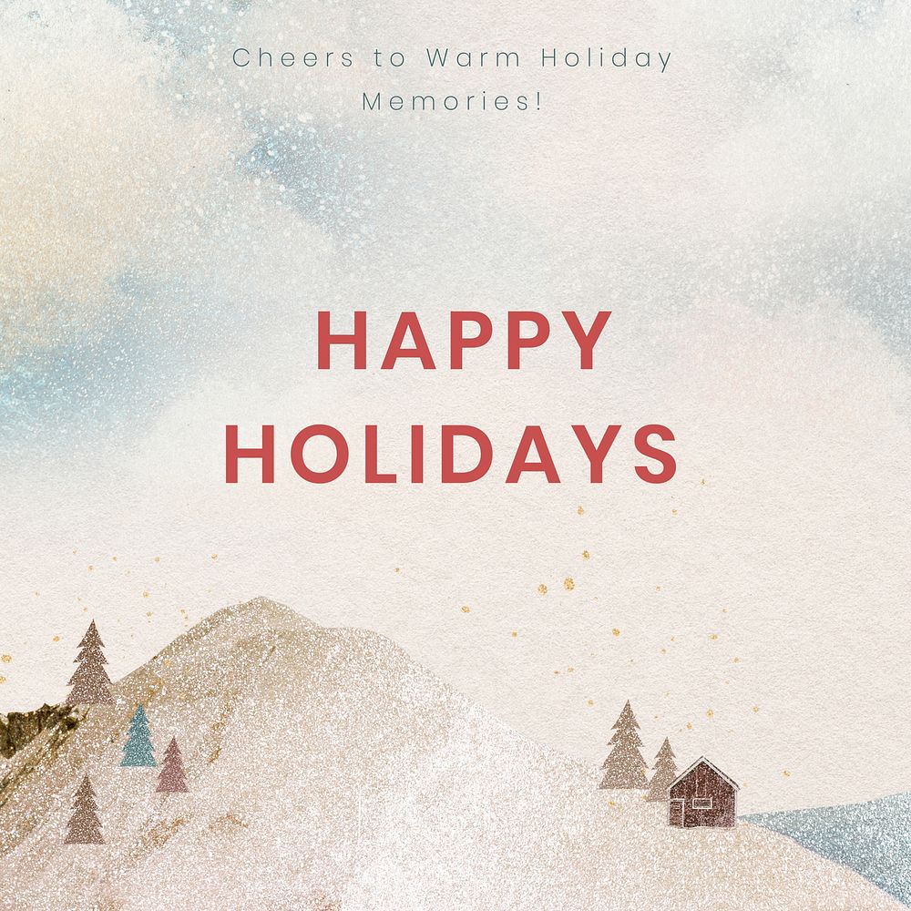 Holiday greeting  Instagram post template