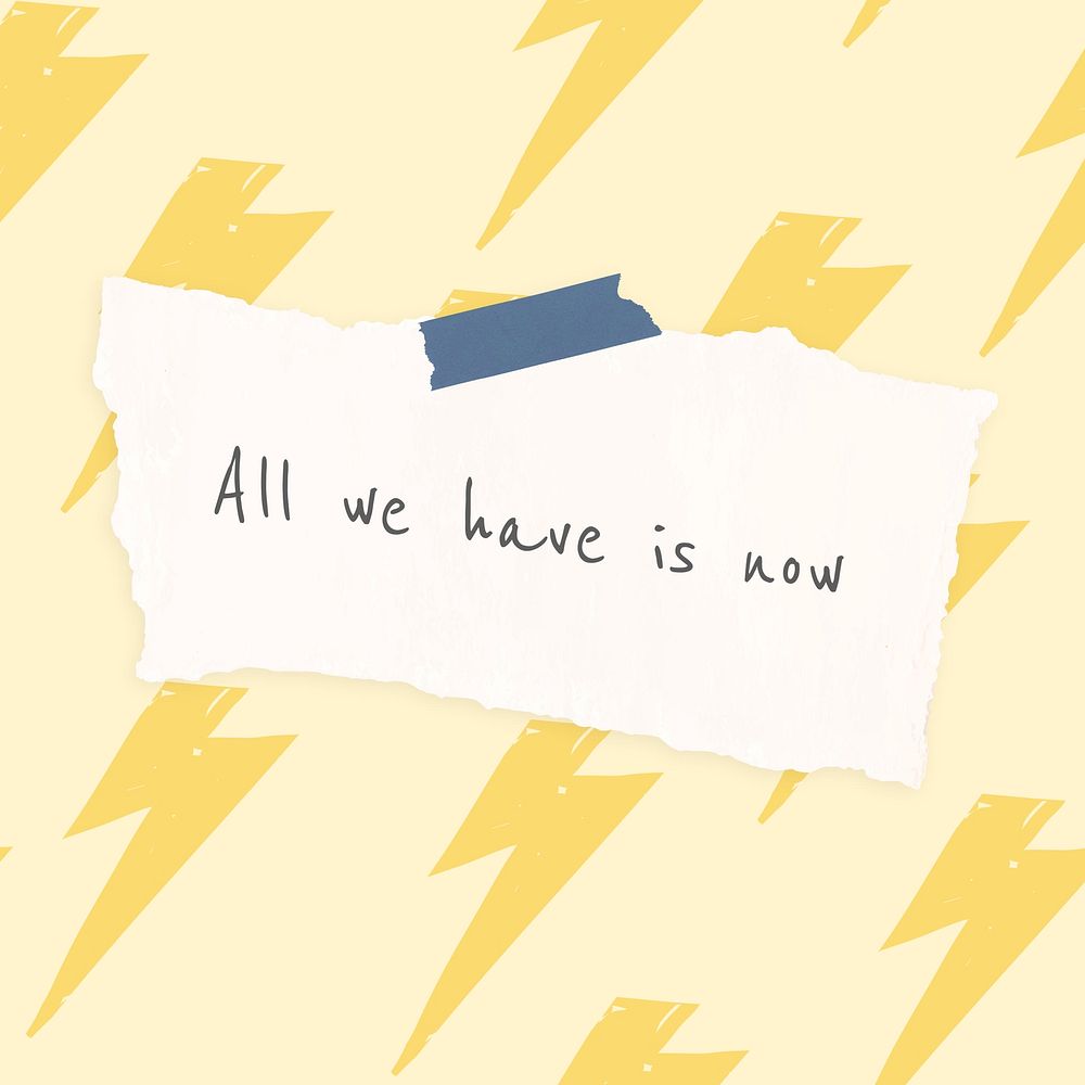 Cheerful quote,   cute thunder doodle design Instagram post template