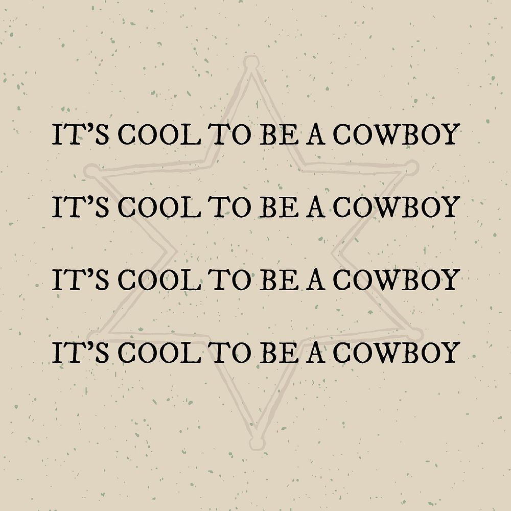 Cowboy    Instagram post template