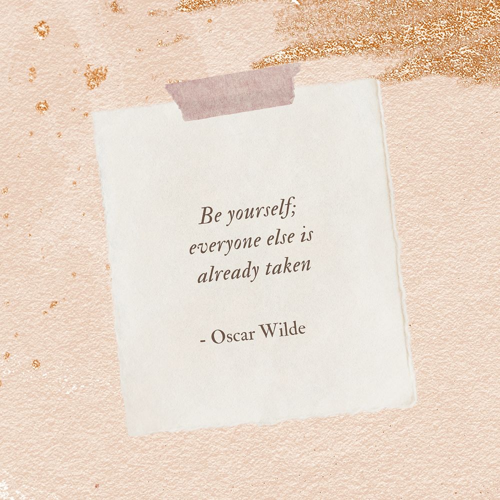 Minimal    with inspirational quote by Oscar Wilde  Instagram post template