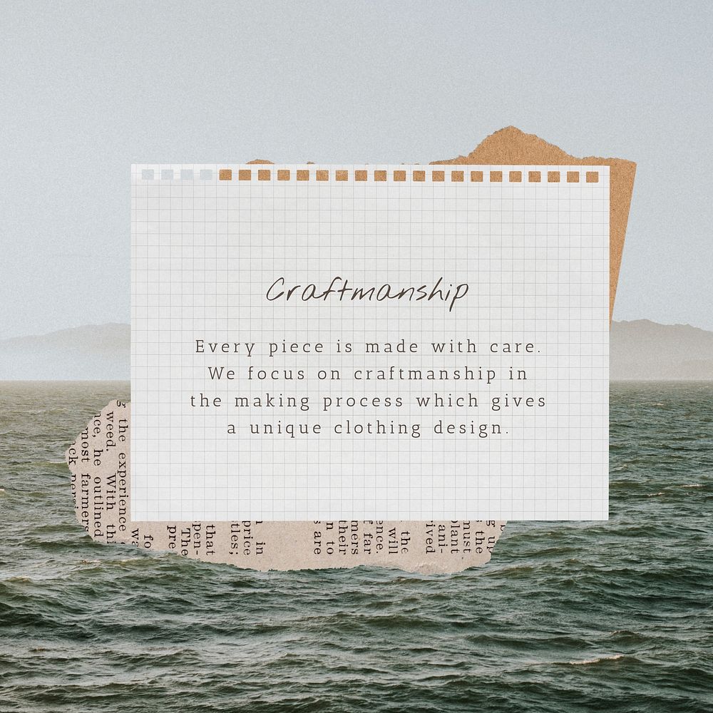 Craftsmanship quote Instagram post template