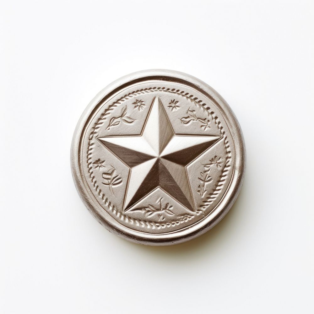 Star silver money coin. AI generated Image by rawpixel.