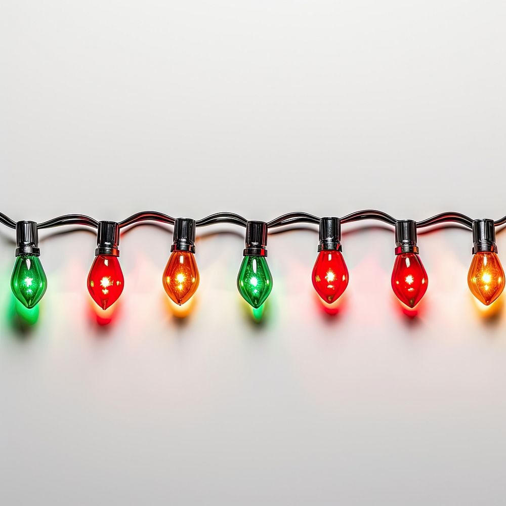 C9 bulb red green light christmas lightbulb. AI generated Image by rawpixel.