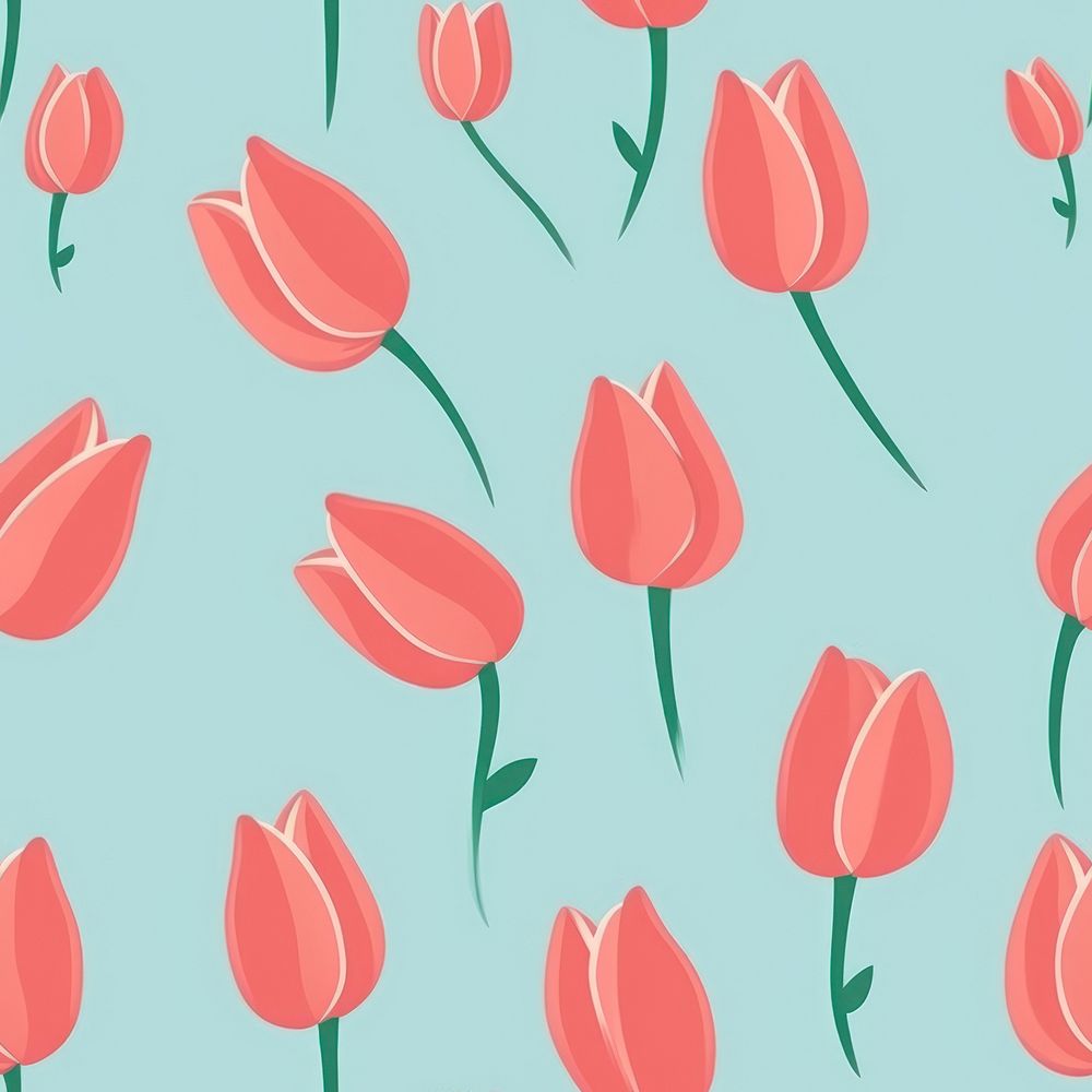 Tulip pattern flower backgrounds. AI generated Image by rawpixel.
