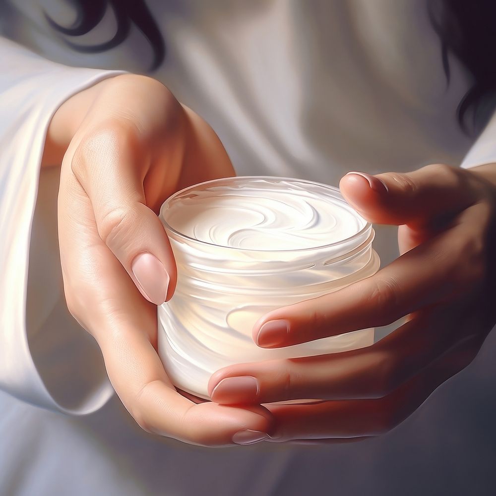 Woman hand finger lotion. AI generated Image by rawpixel.