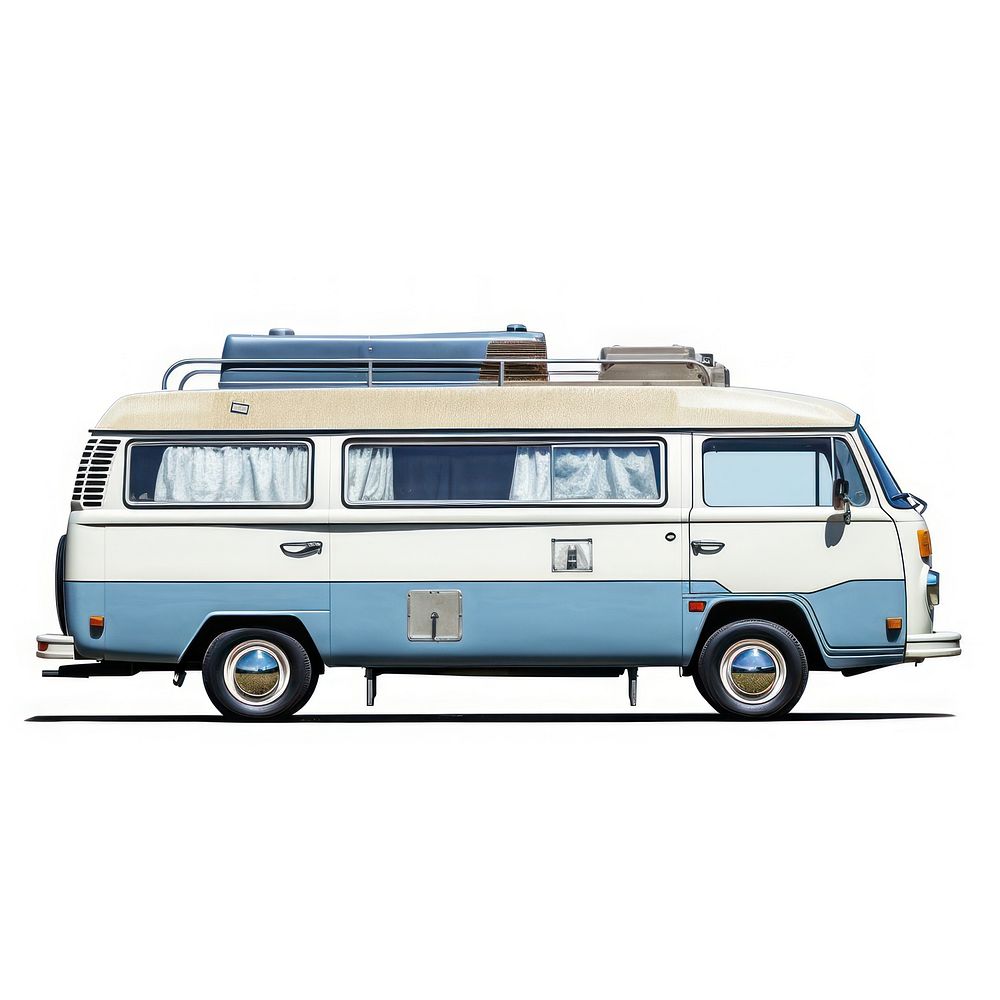 Camping-car blanc vehicle minibus van. AI generated Image by rawpixel.