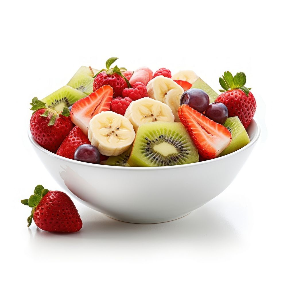 Fruit salad strawberry raspberry blueberry. AI generated Image by rawpixel.