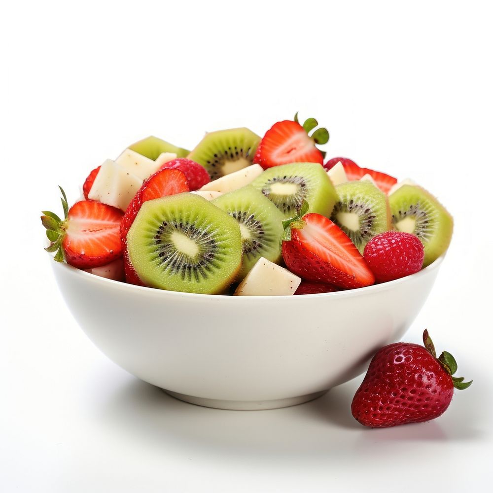 Tigela branca com salada strawberry | Free Photo - rawpixel