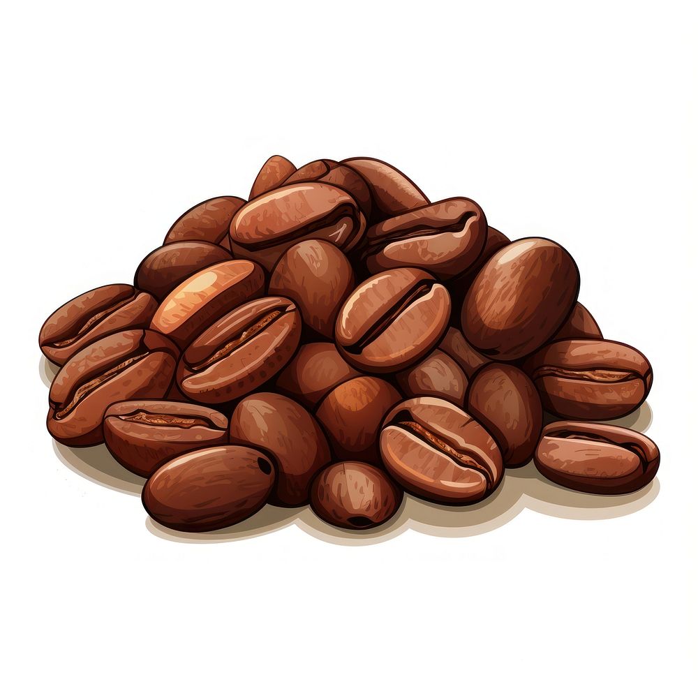 Coffee beans coffee food nut. AI generated Image by rawpixel.