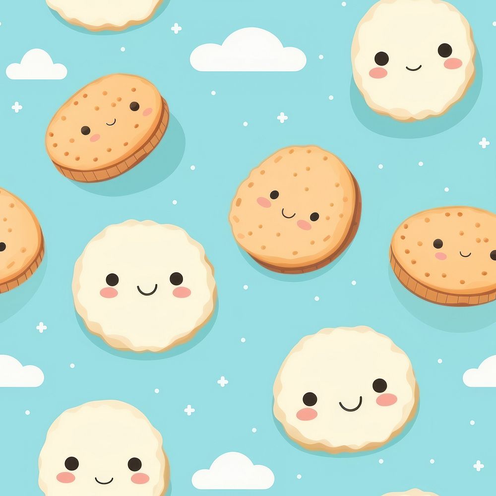 Biscuit backgrounds pattern food. AI generated Image by rawpixel.