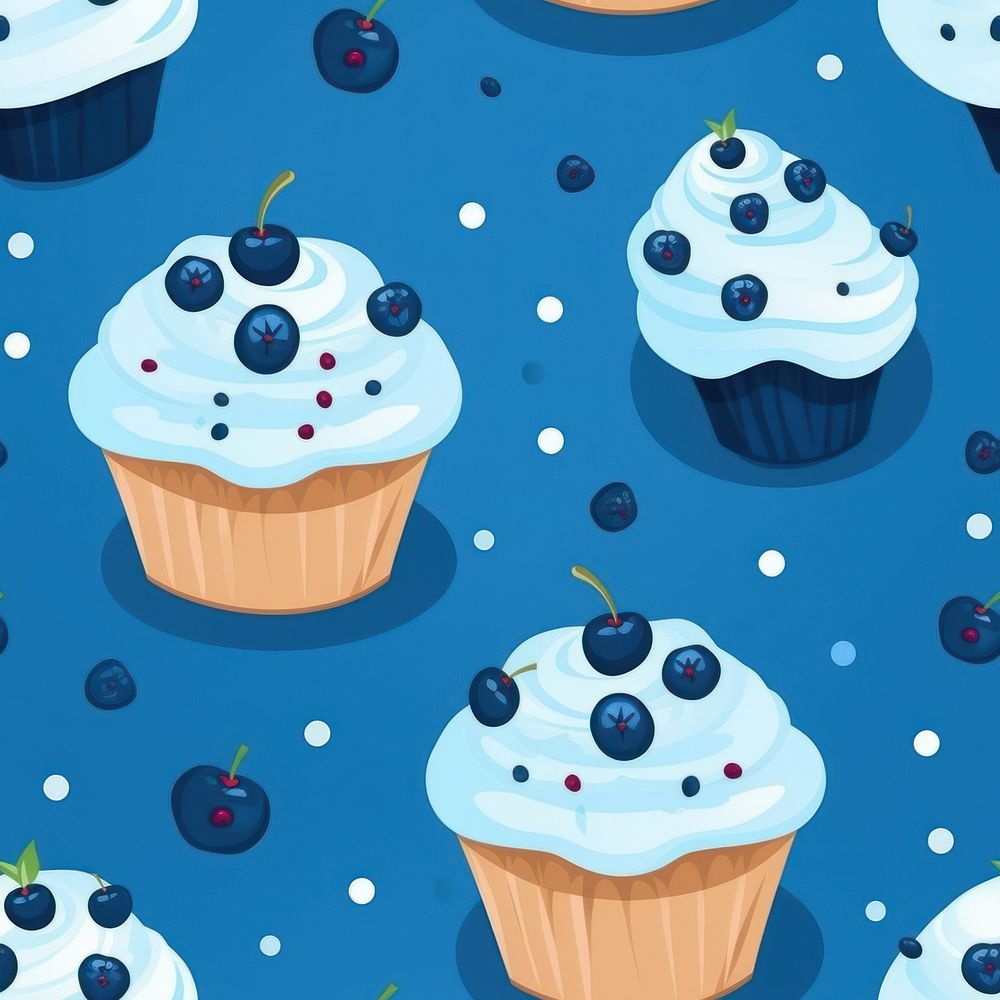 Blueberry muffin backgrounds dessert cupcake. AI generated Image by rawpixel.