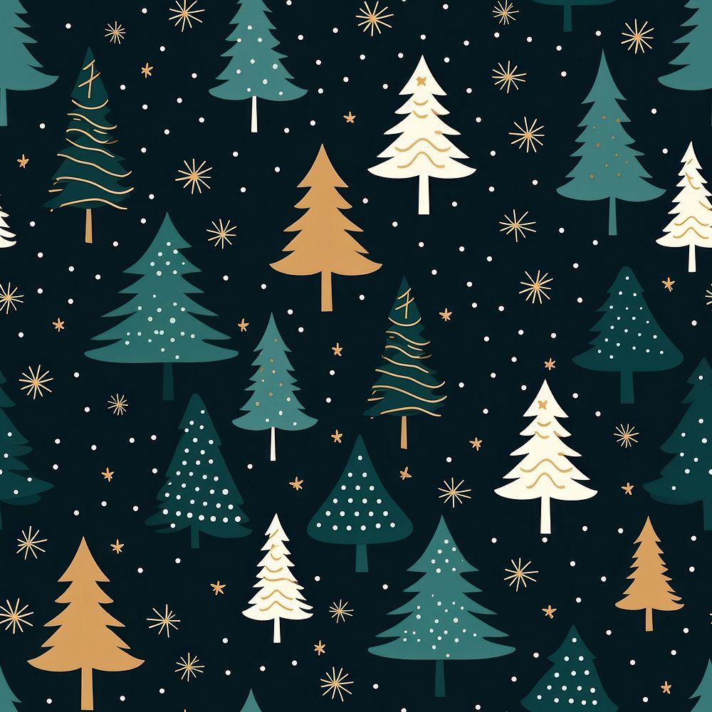 Christmas tree backgrounds pattern illuminated. AI generated Image by rawpixel.