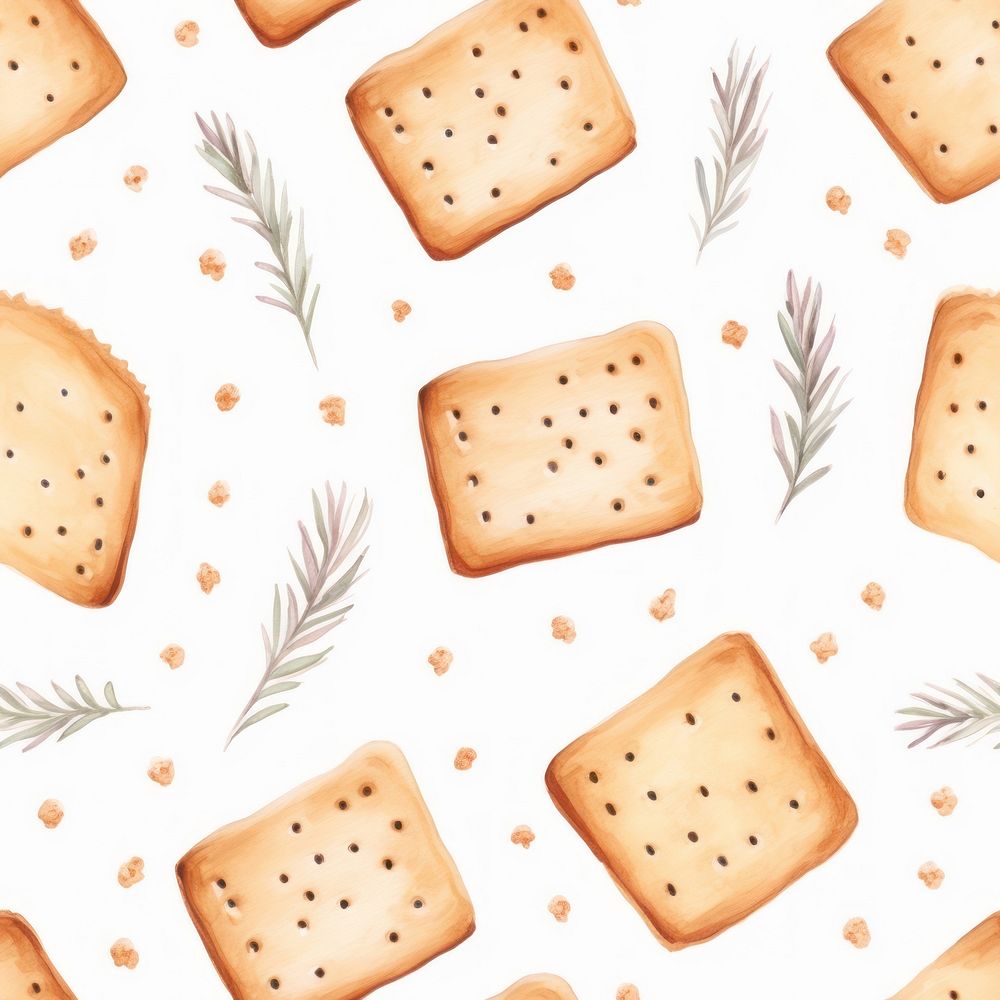 Cracker backgrounds pattern bread. AI generated Image by rawpixel.