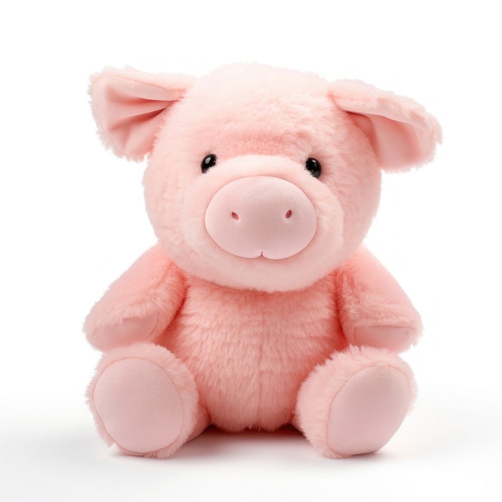 Cute pig animal plush toy. AI generated Image by rawpixel.