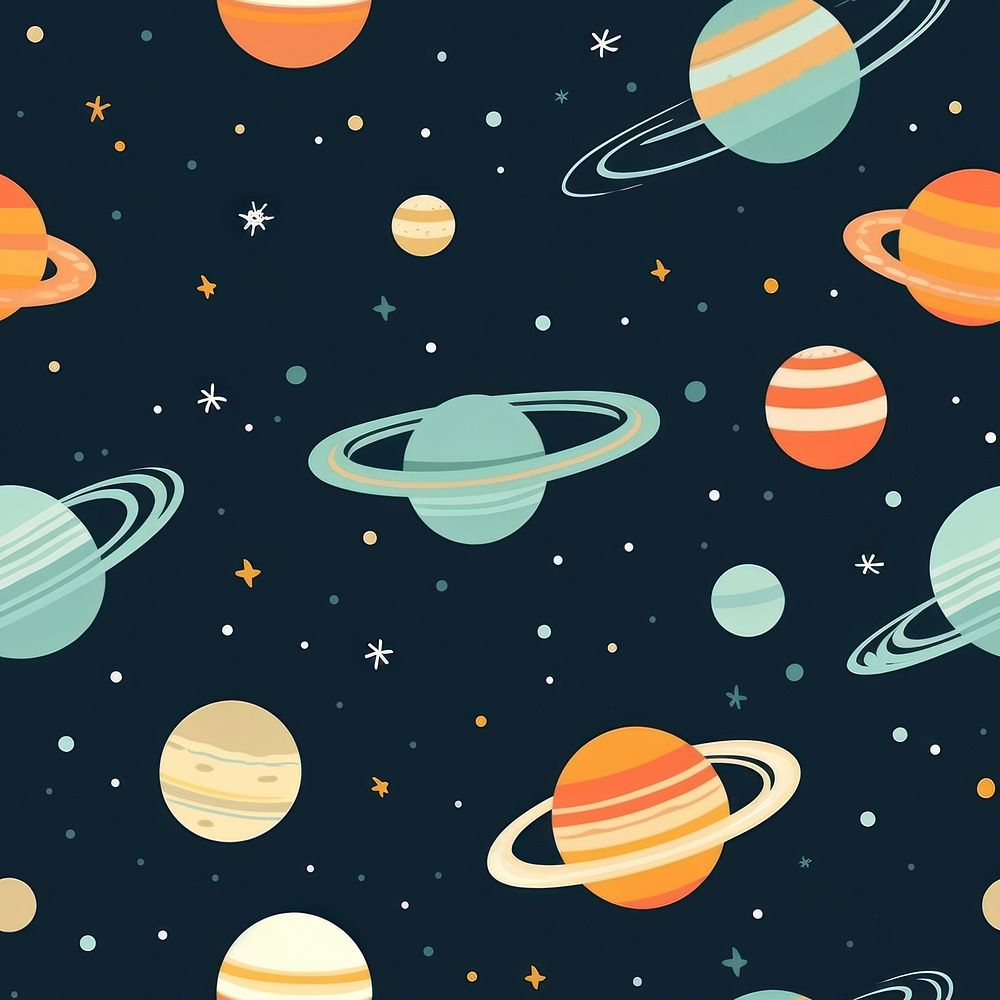 Cute saturn backgrounds astronomy universe. AI generated Image by rawpixel.