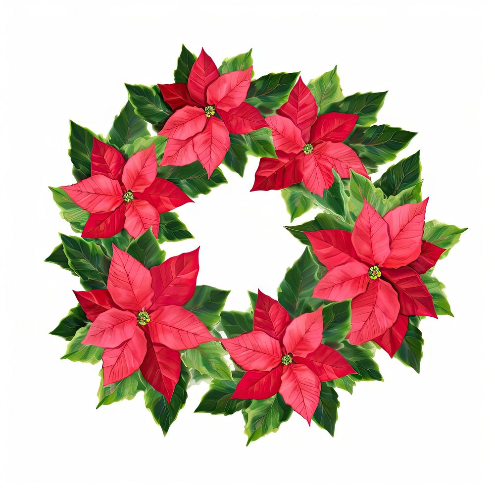 Christmas Pine Wreath wreath christmas flower. AI generated Image by rawpixel.