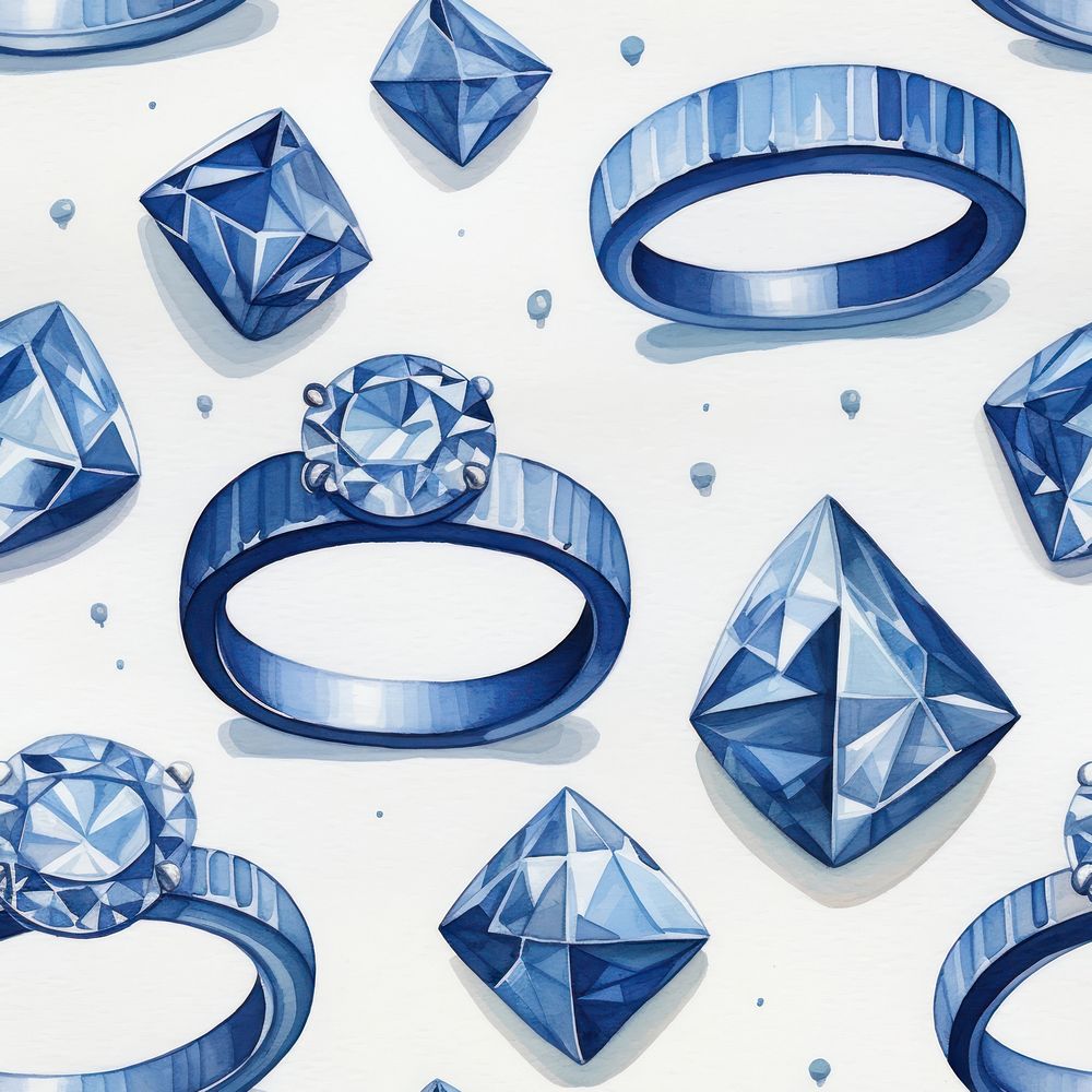 2 diamond rings jewelry pattern backgrounds. AI generated Image by rawpixel.