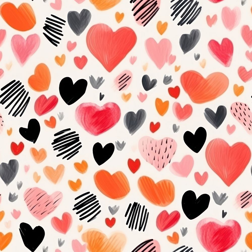 Heart pattern petal backgrounds. AI generated Image by rawpixel.