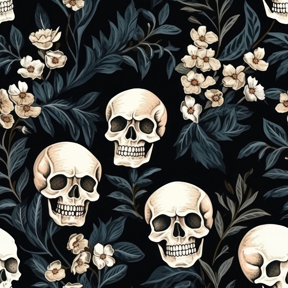 Human skull pattern backgrounds human. AI generated Image by rawpixel.