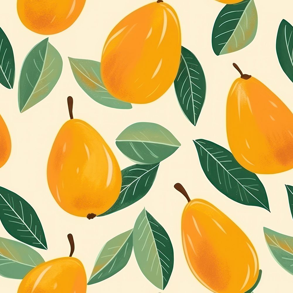 Mango pattern fruit plant. AI generated Image by rawpixel.