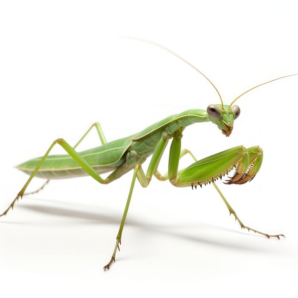 Praying mantis animal insect white | Premium Photo - rawpixel