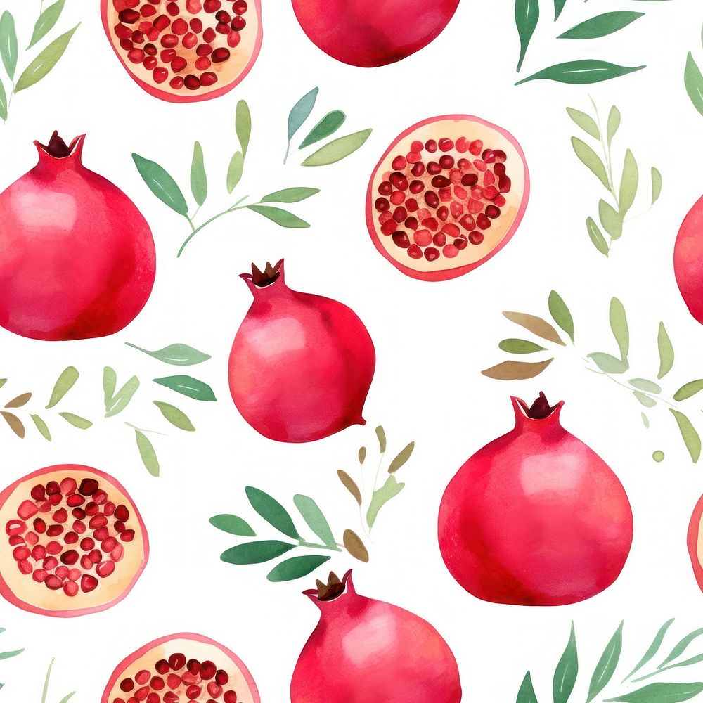 Pomegranate backgrounds pattern fruit. | Premium Photo Illustration ...