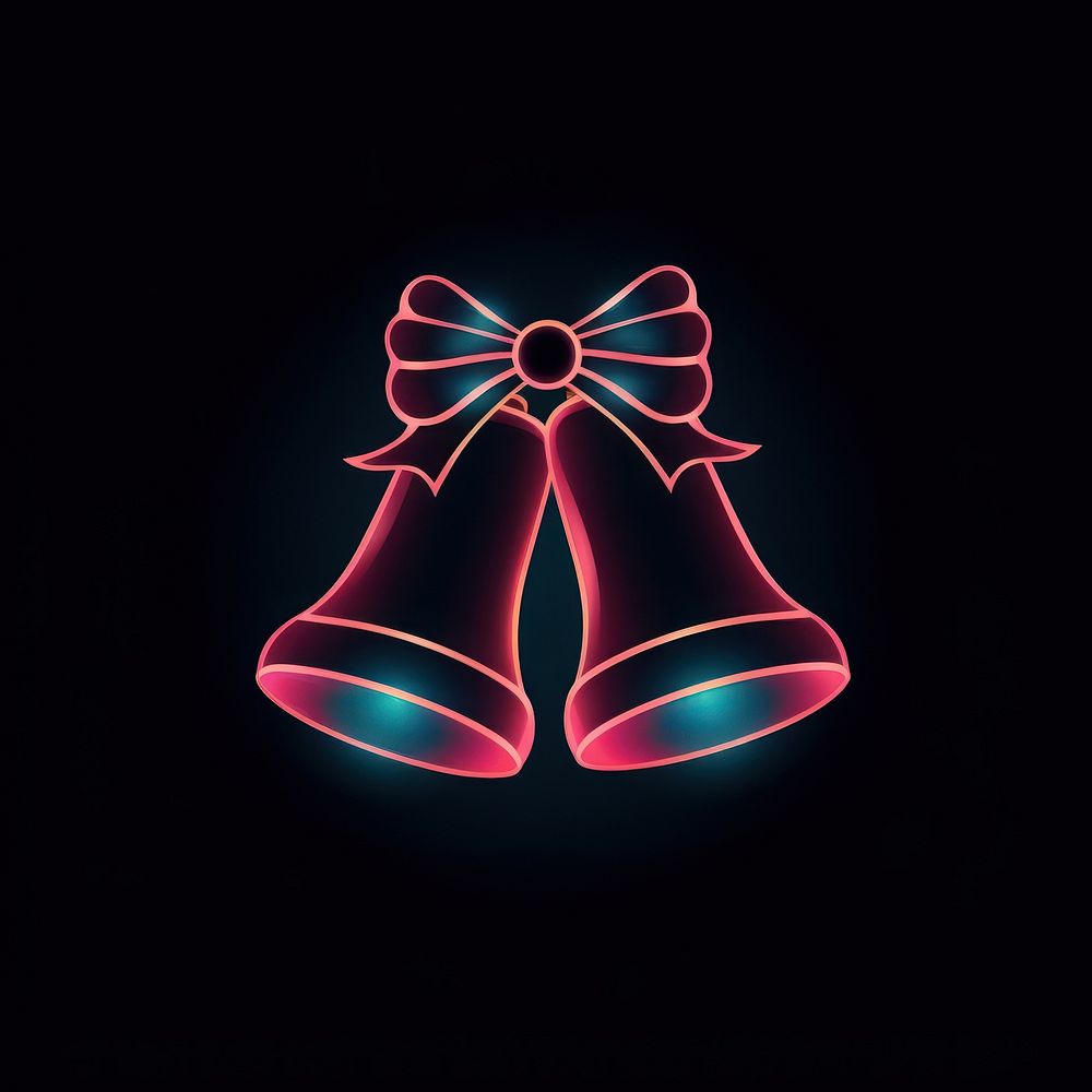 Neon lighting line bell. AI generated Image by rawpixel.