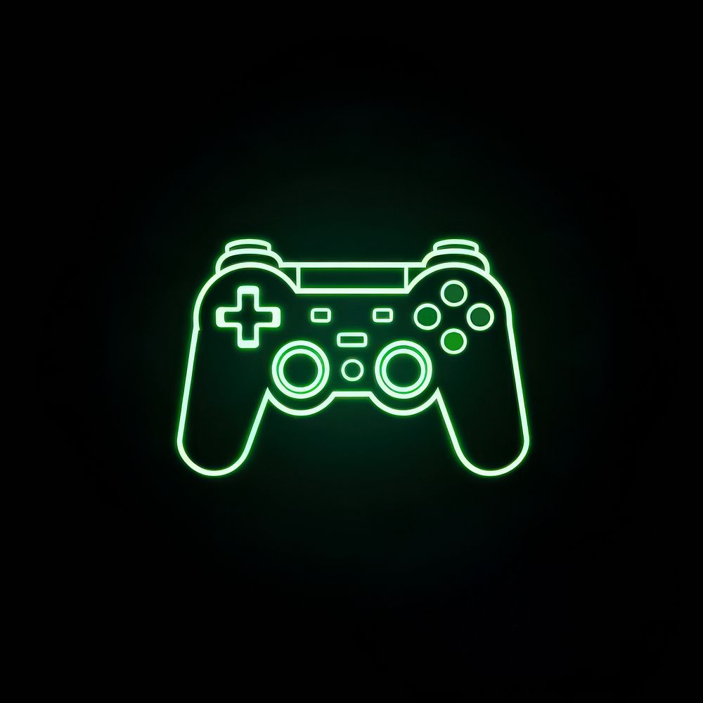 Game icon light line neon. AI generated Image by rawpixel.