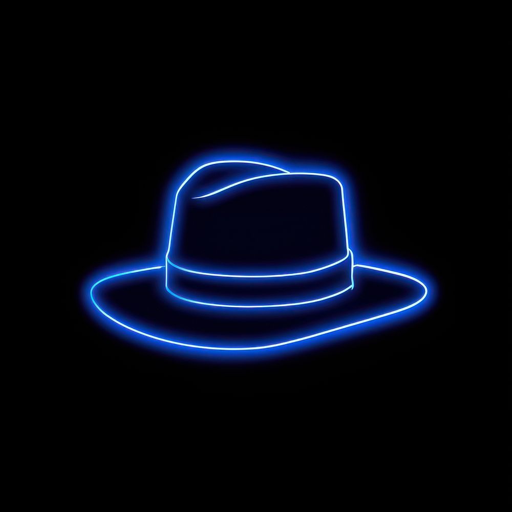Hat icon neon light night. AI generated Image by rawpixel.
