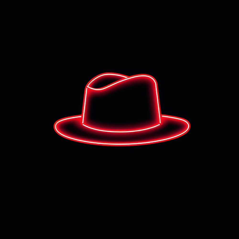 Hat icon light line neon. AI generated Image by rawpixel.